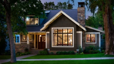 charcoal grey grey house with black trim